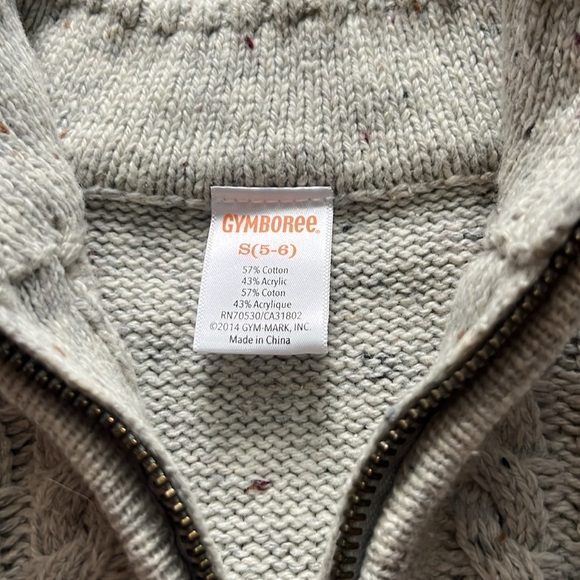 Gymboree Boys Beige Cable Knit Sweater - Picture 2 of 5